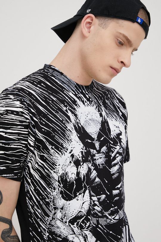 czarny HUF t-shirt bawełniany x Marvel
