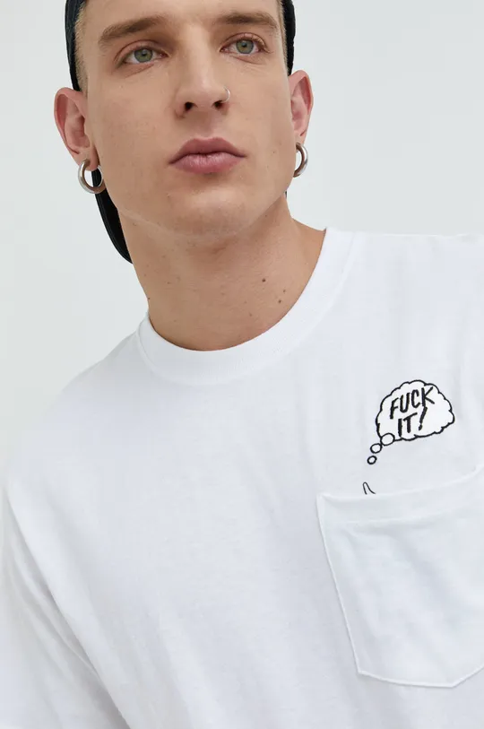bela Bombažna kratka majica HUF