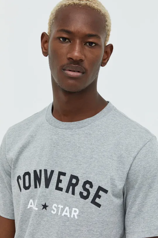 sivá Bavlnené tričko Converse