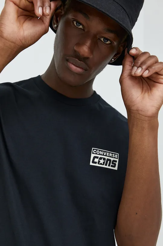 crna Pamučna majica Converse