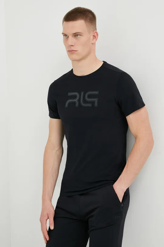 μαύρο Βαμβακερό μπλουζάκι 4F 4f X Rl9 Ανδρικά