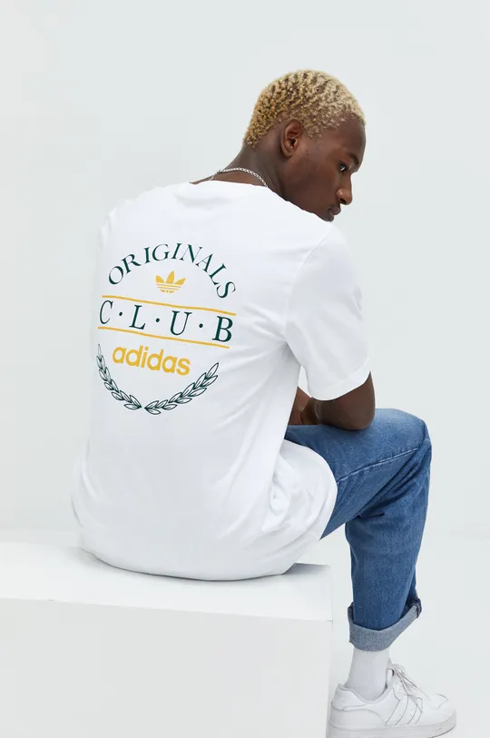 biela Bavlnené tričko adidas Originals Pánsky