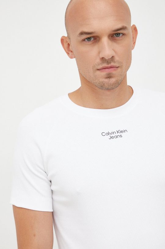 biały Calvin Klein Jeans t-shirt