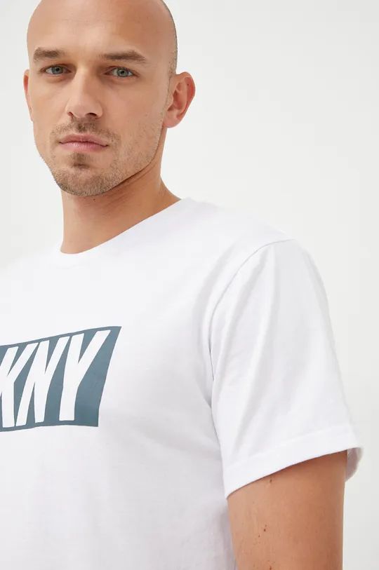 biały Dkny t-shirt bawełniany