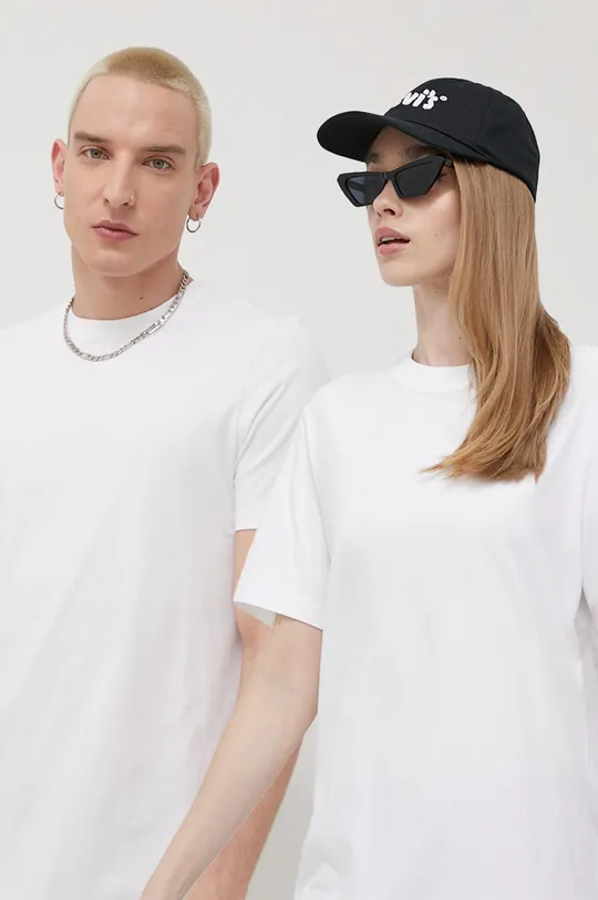 biały Superdry t-shirt bawełniany Unisex