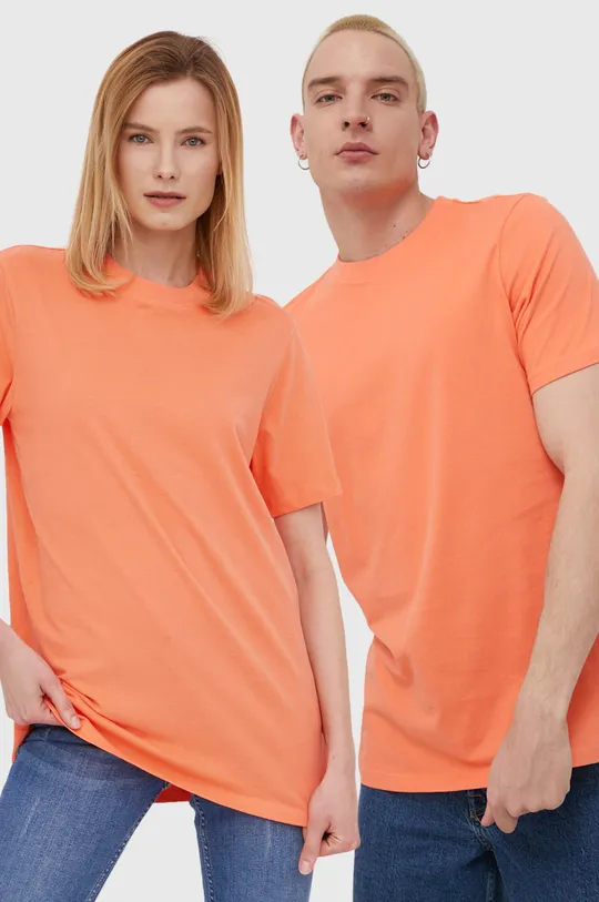 narancssárga Superdry pamut póló Uniszex