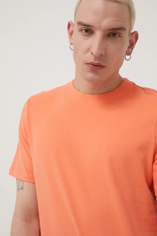 Хлопковая футболка Superdry оранжевый