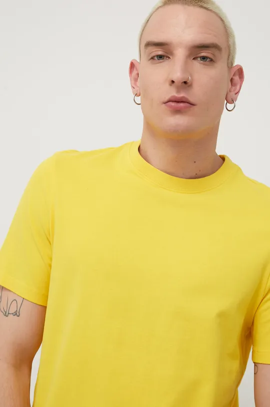 Superdry t-shirt bawełniany żółty