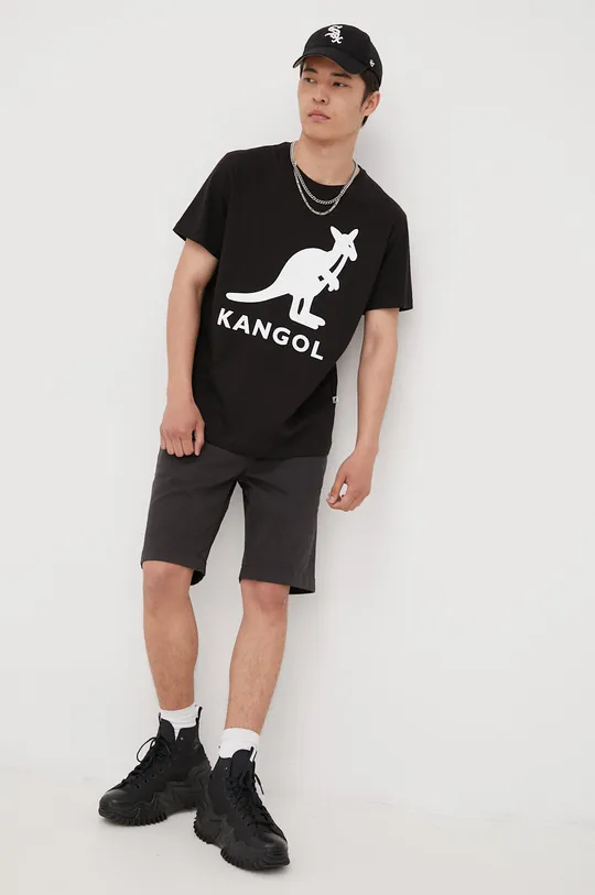 Βαμβακερό μπλουζάκι Kangol  100% Βαμβάκι