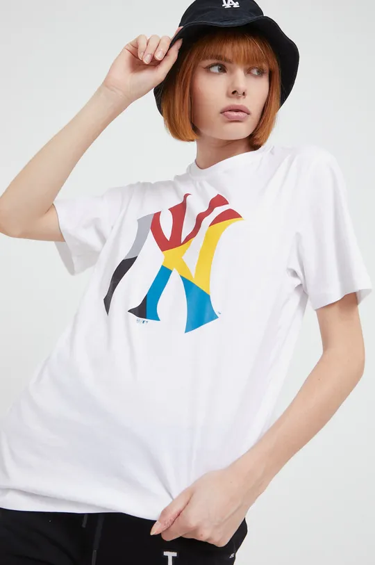 Βαμβακερό μπλουζάκι 47 brand Mlb New York Yankees Unisex