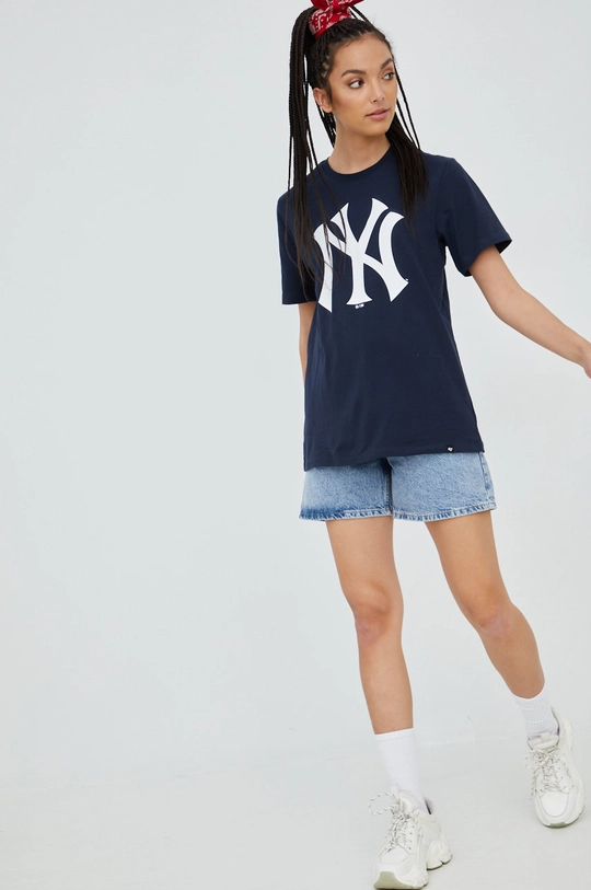 Βαμβακερό μπλουζάκι 47brand Mlb New York Yankees  100% Βαμβάκι