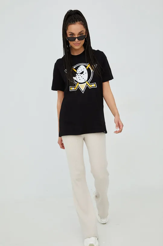 Βαμβακερό μπλουζάκι 47 brand Mlb Anaheim Ducks  100% Βαμβάκι