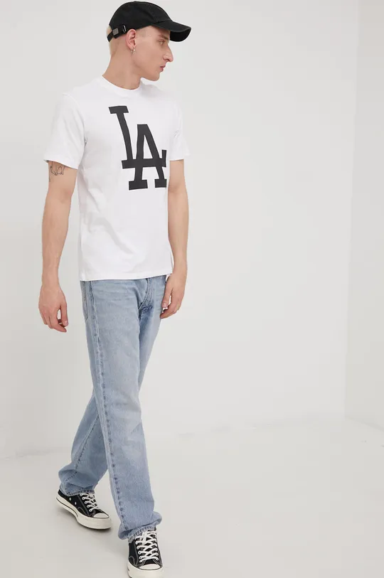 Хлопковая футболка 47 brand Mlb Los Angeles Dodgers  100% Хлопок