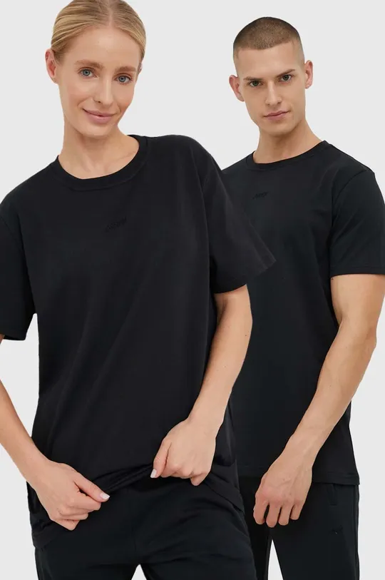 czarny Arkk Copenhagen t-shirt bawełniany Unisex