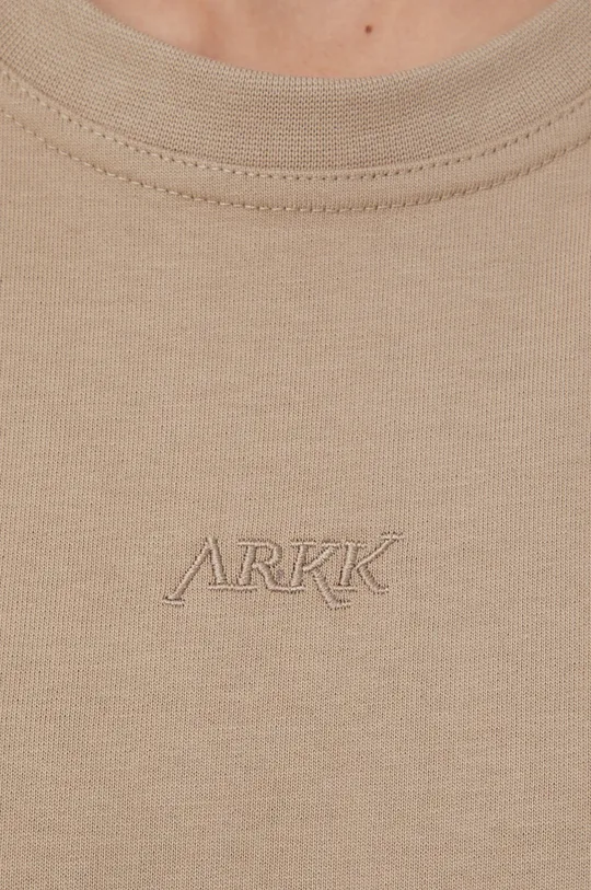 beżowy Arkk Copenhagen t-shirt bawełniany