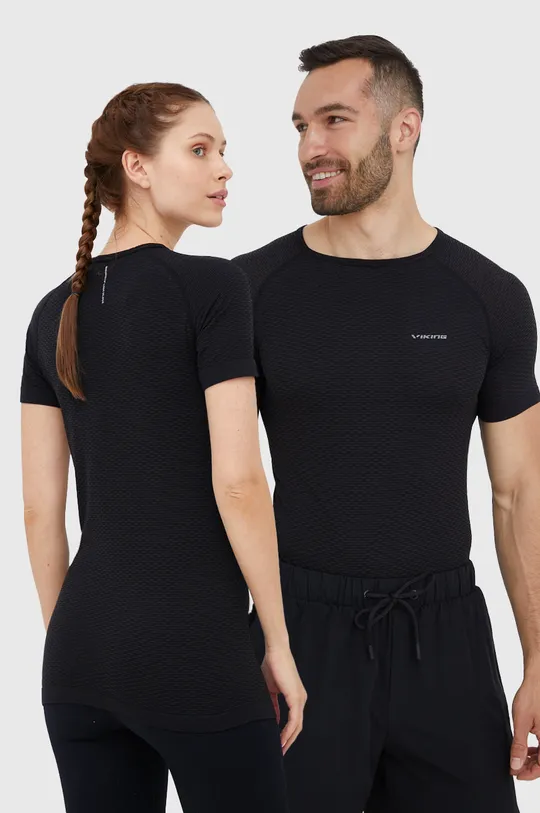 μαύρο Αθλητικό μπλουζάκι Viking Easy Dry Unisex