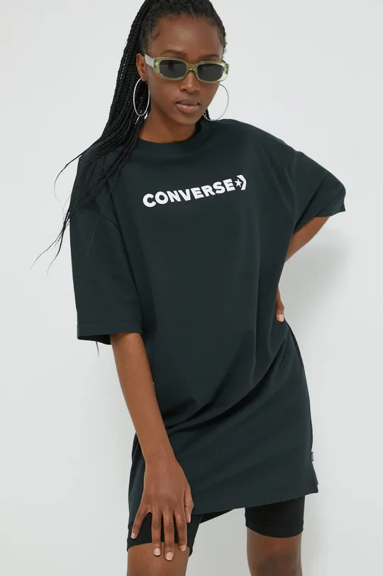 čierna Bavlnené šaty Converse Unisex