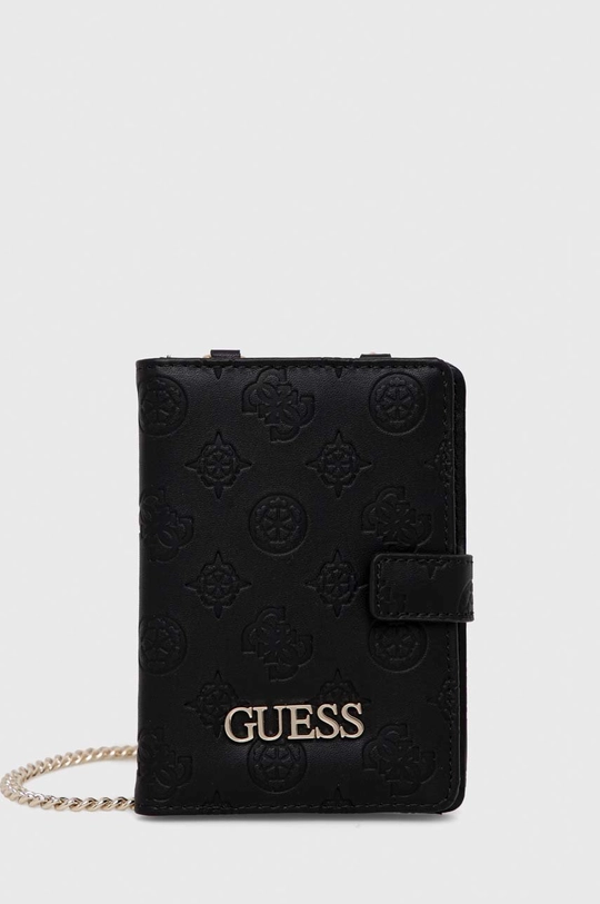 czarny Guess etui na paszport Damski