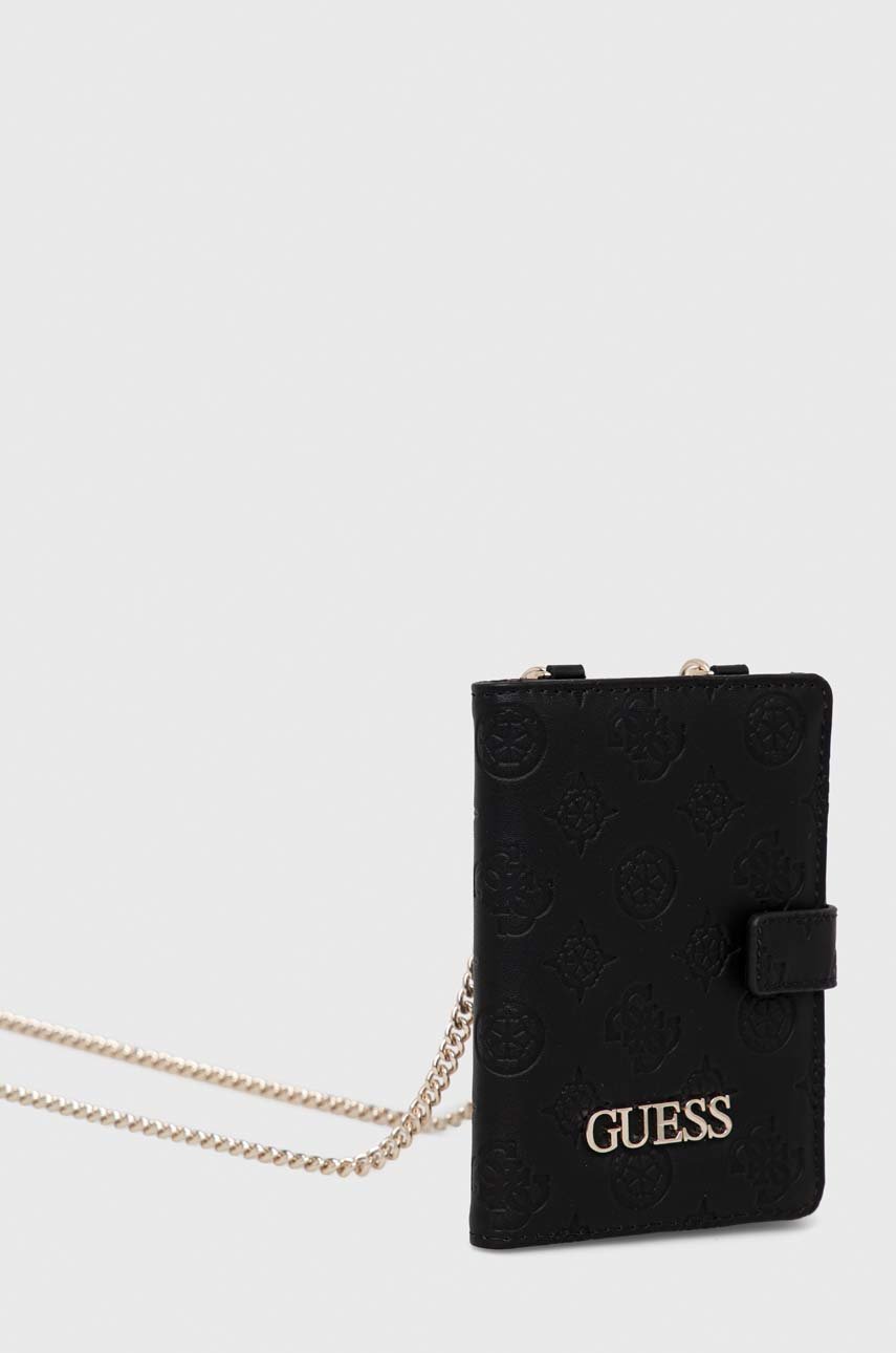 Обкладинка на паспорт Guess колір чорний | ANSWEAR.ua