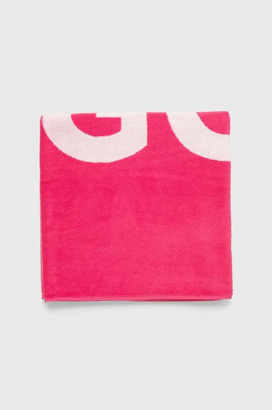 HUGO asciugamano con aggiunta di lana rosa