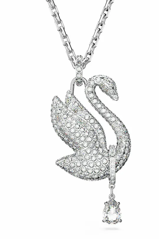 ασημί Κολιέ Swarovski Iconic Swan Γυναικεία