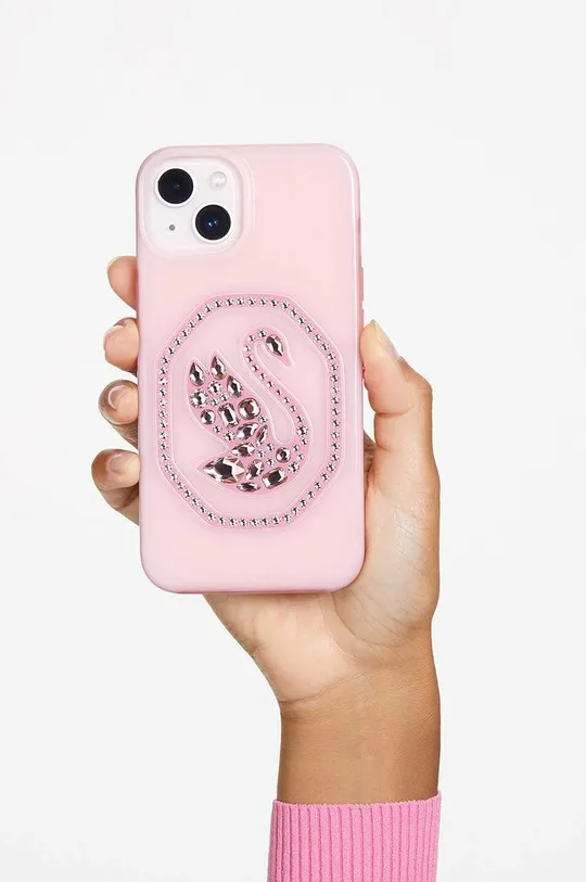 Swarovski etui na telefon iPhone® 14 Pro różowy