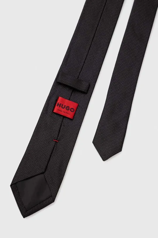 Шелковый галстук HUGO чёрный