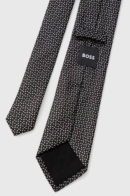 Svilena kravata BOSS črna