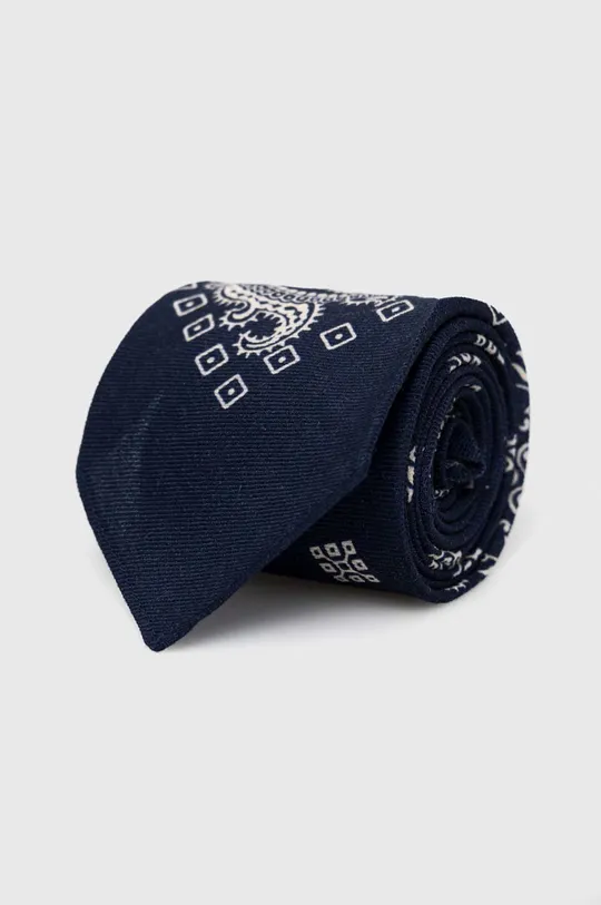 тёмно-синий Шерстяной галстук Polo Ralph Lauren Мужской