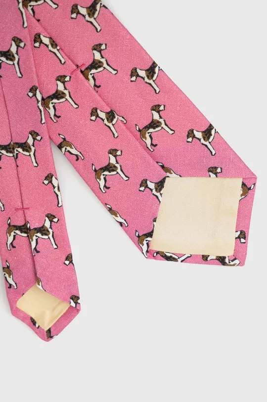 Polo Ralph Lauren krawat lniany różowy