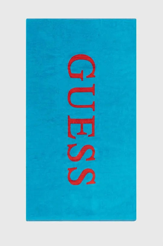 modra Bombažna brisača Guess Moški