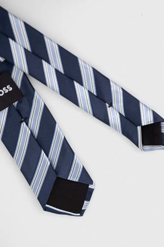 Γραβάτα σε μείγμα μεταξιού BOSS μπλε