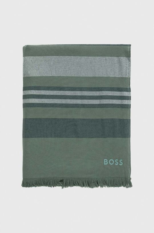 Βαμβακερή πετσέτα BOSS πράσινο