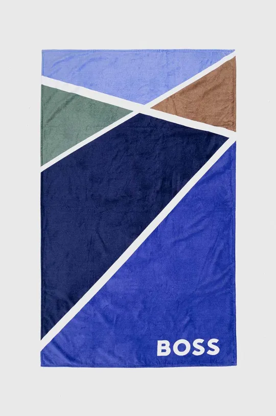 plava Pamučni ručnik BOSS Unisex