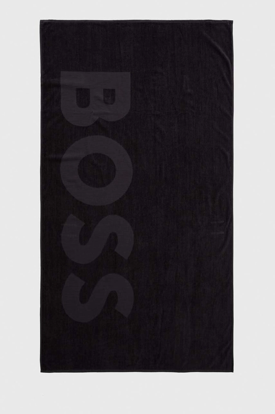 чорний Бавовняний рушник BOSS Unisex