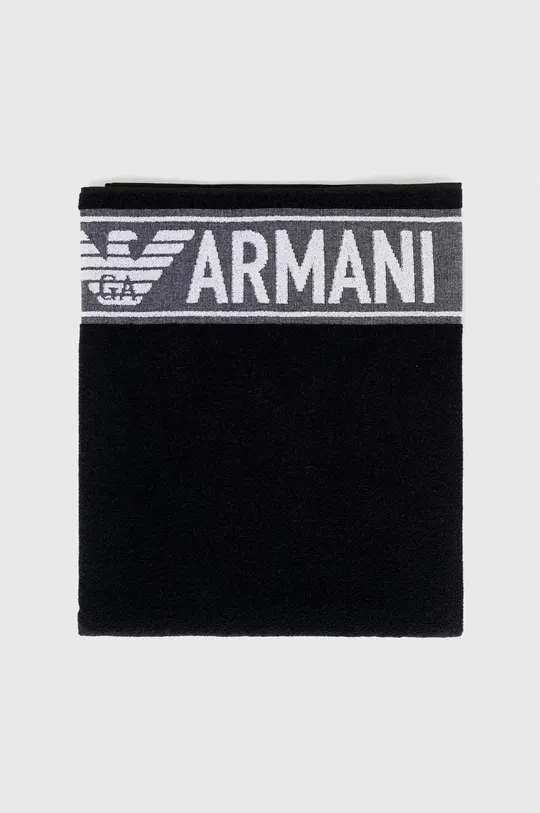 Βαμβακερή πετσέτα Emporio Armani Underwear μαύρο