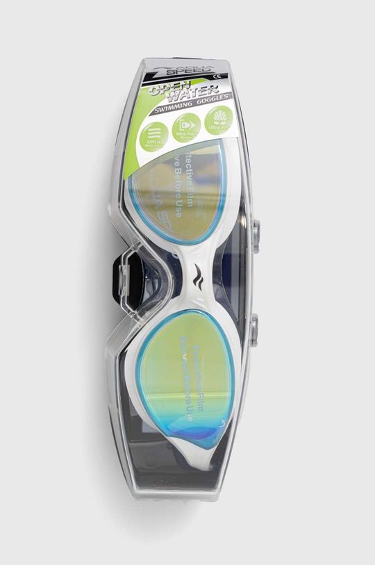 biały Aqua Speed okulary pływackie Vortex Mirror