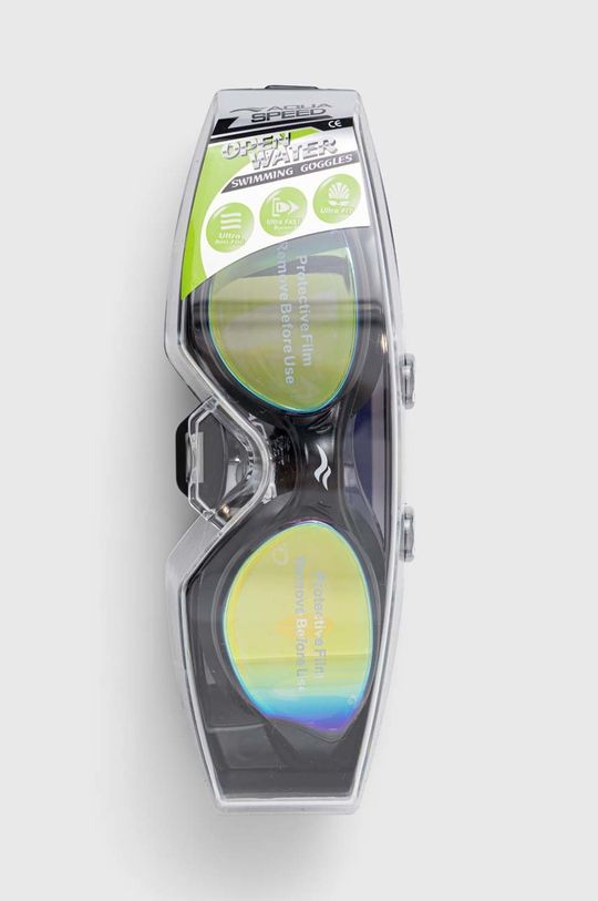 czarny Aqua Speed okulary pływackie Vortex Mirror