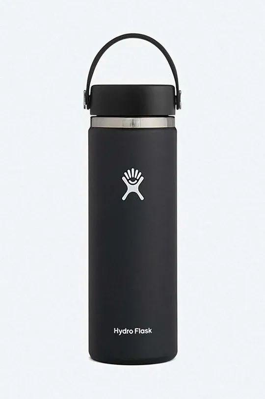 μαύρο Θερμικό μπουκάλι Hydro Flask 20 Oz Wide Flex Cap Unisex