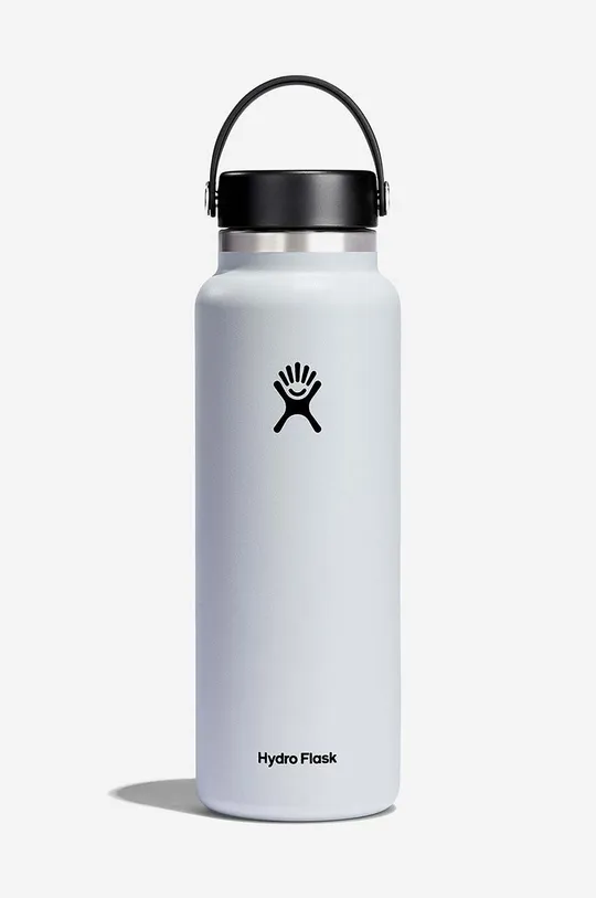 λευκό Θερμικό μπουκάλι Hydro Flask 40 OZ Wide Mouth Flex Cap White Unisex