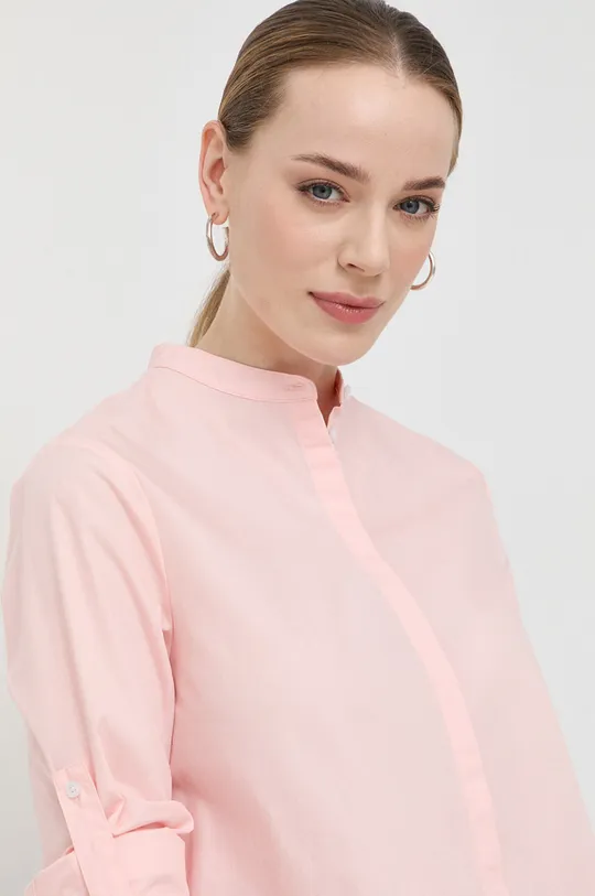 roza Pamučna košulja BOSS Ženski