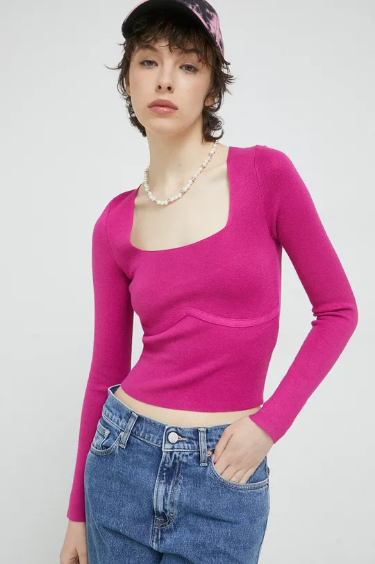 różowy Abercrombie & Fitch sweter