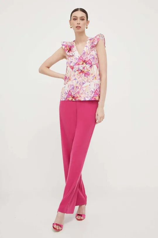 ροζ Βαμβακερή μπλούζα Liu Jo Γυναικεία