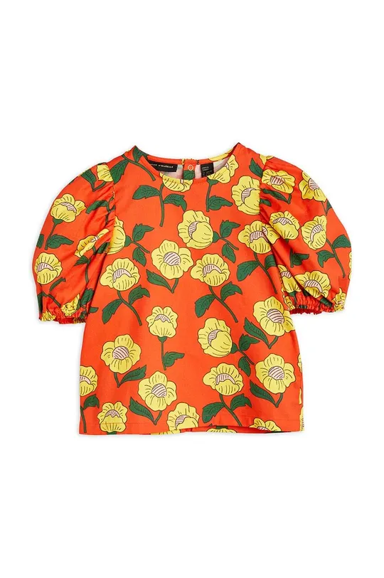 Otroška bombažna majica Mini Rodini oranžna