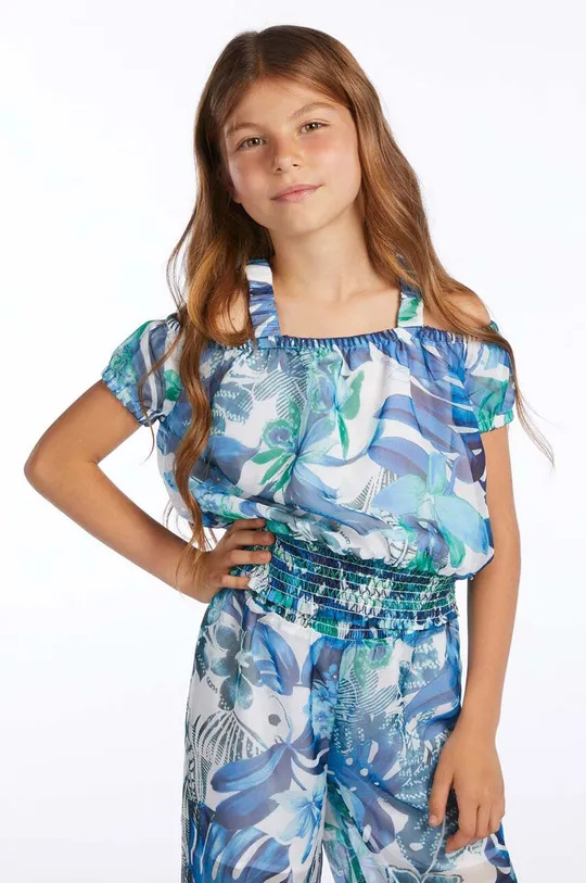 бірюзовий Дитяча блузка Guess Для дівчаток