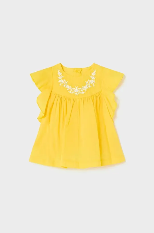 жовтий Бавовняна блузка для немовлят Mayoral Для дівчаток