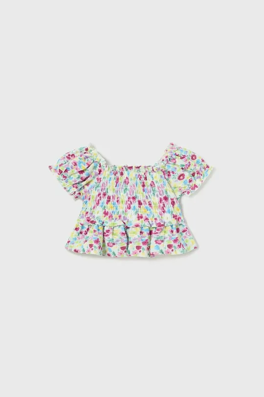бирюзовый Хлопковая блузка для младенцев Mayoral Для девочек