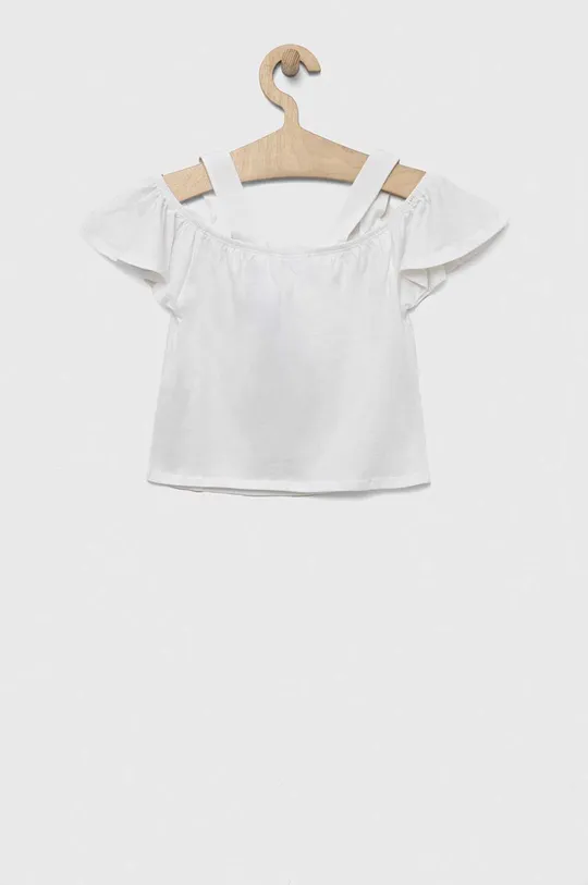 United Colors of Benetton bluzka bawełniana dziecięca biały