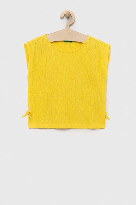 żółty United Colors of Benetton bluzka Dziewczęcy