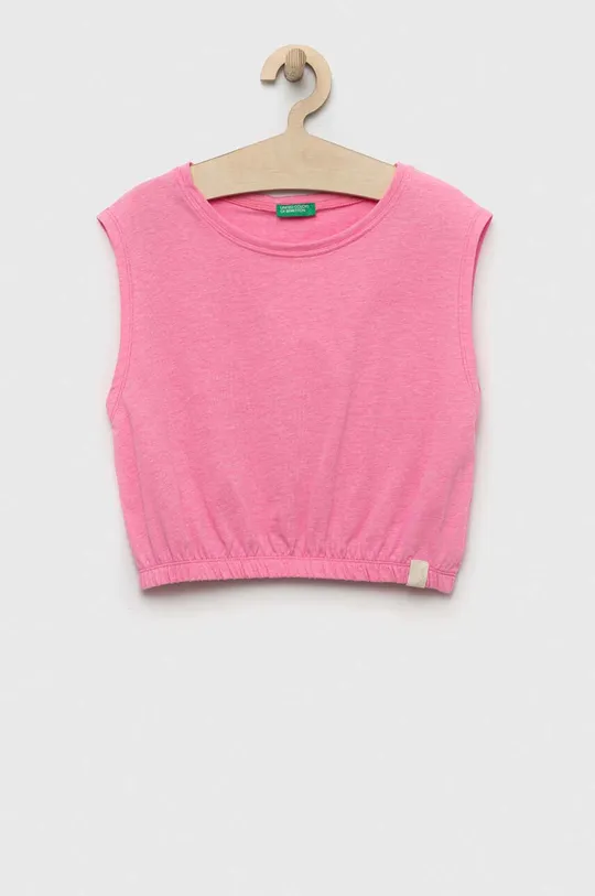rózsaszín United Colors of Benetton gyerek top Lány